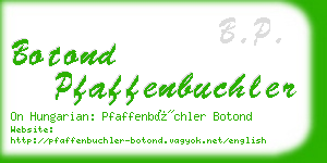 botond pfaffenbuchler business card